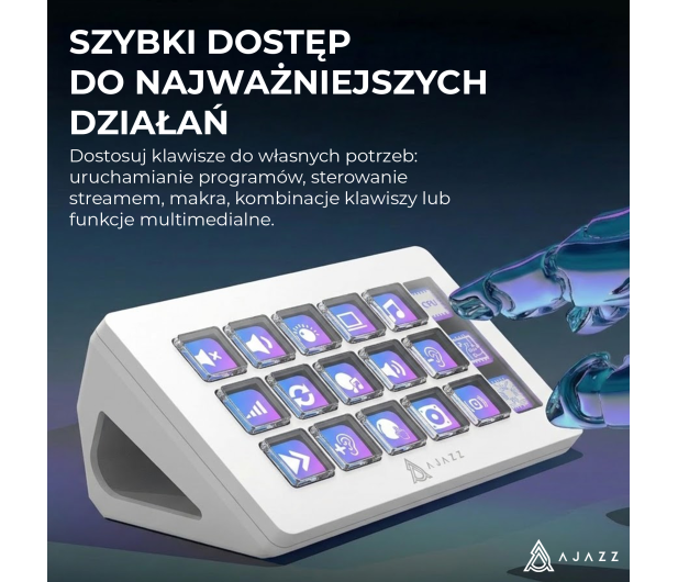 Ajazz AKP153E USB biały - 1536406 - zdjęcie 8